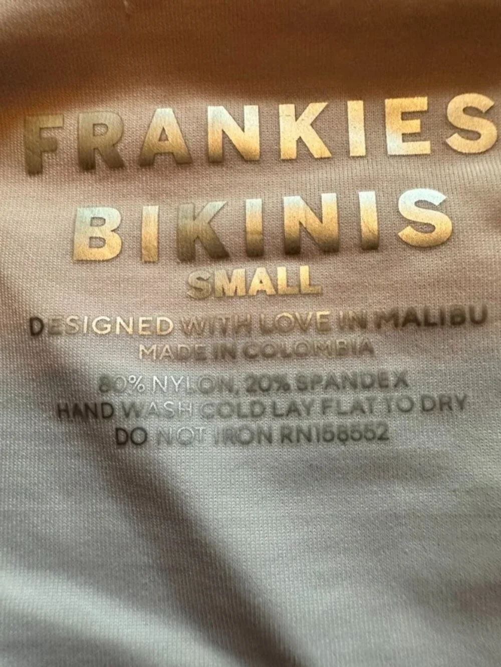NWOT Frankie's Bikinis Heart Tatum Top/Kailyn Bottom Pastel Stripe Bikini Set-Sm
